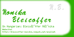 monika bleicoffer business card